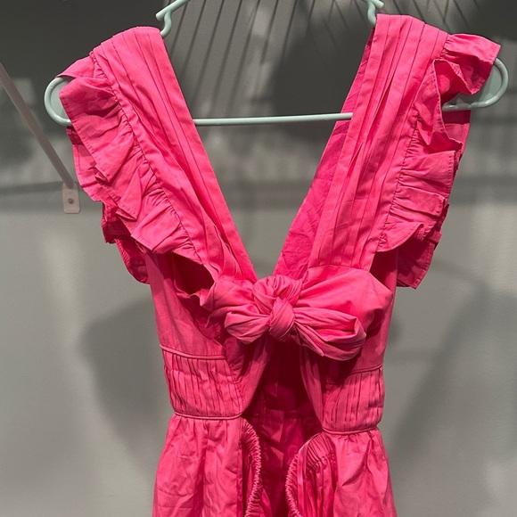 Pink Ruffled Maxi Dress - Picture 7 of 9